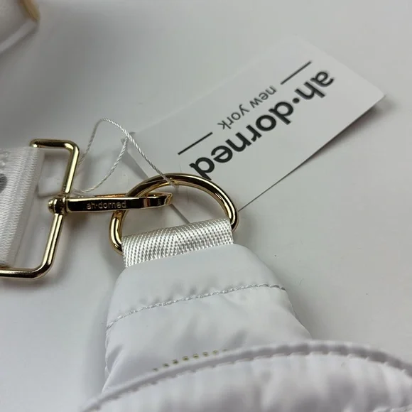 NWT New White Quilted Puffer crossbody bag with Strap - Picture 3 of 12